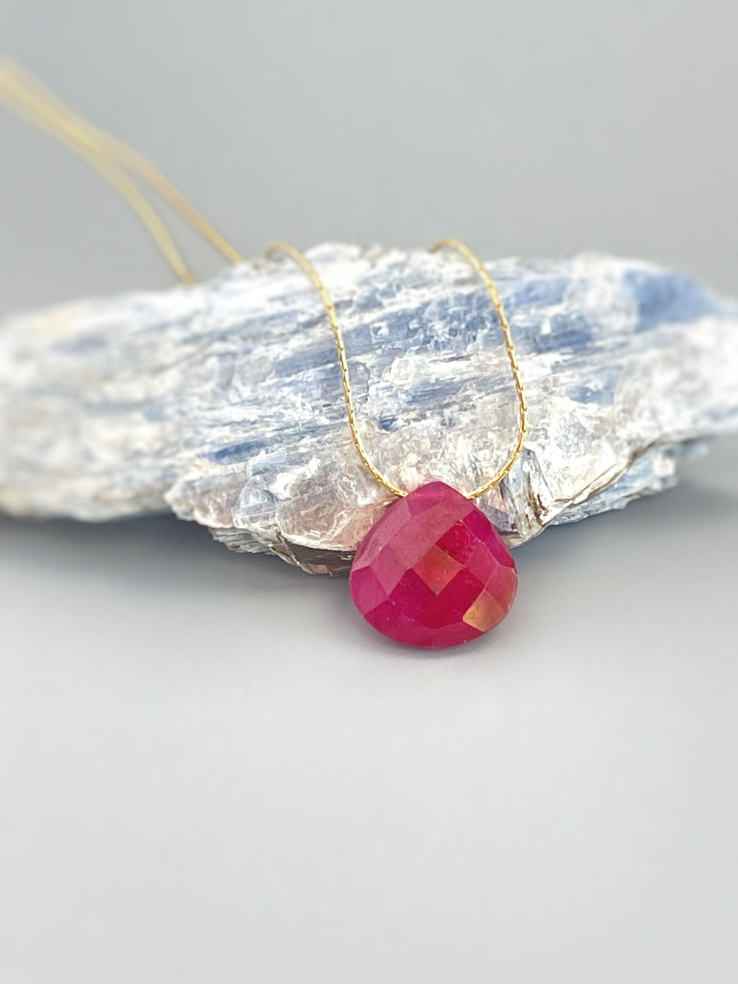 Ruby Necklace gemstone Solitaire Necklace
