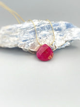 Load image into Gallery viewer, Ruby Necklace gemstone Solitaire Necklace