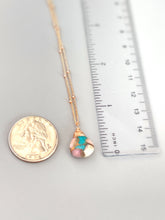 Load image into Gallery viewer, Turquoise and Pink Opal Rose Gold Gemstone NecklaceTurquoise and Pink Opal Rose Gold Gemstone Necklace
