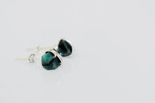 Load image into Gallery viewer, Raw Emerald Stud Earrings Organic Gemstone Stud Earrings