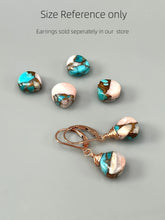 Load image into Gallery viewer, Turquoise and Pink Opal floating gemstone Solitaire Necklace