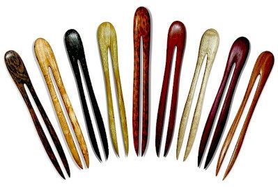 tulipwood rosewood wood hair pin, wooden hair pin, hair forkCocobolo rosewood hair pin, wooden hair pin, wood hair fork