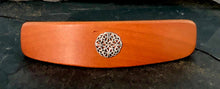 Load image into Gallery viewer, Large Cherry Celtic barrette wood barrette Sterling Silver barrette