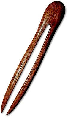 Brazilian Cherry red Wood hairpin, wooden hairpin, hair fork