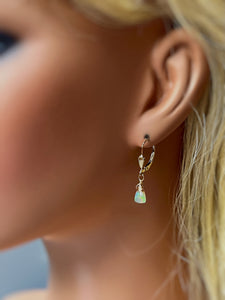 Dainty Opal earrings 14k Gold Dangly Opal Lever backs dainty bridal earrings gold opal jewelry gift for wife