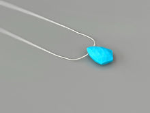 Load image into Gallery viewer, Turquoise Necklace Gold, Sterling Silver Handmade Turquoise Jewelry Choker Dainty Gemstone Minimalist Solitaire Pendant necklace for woman