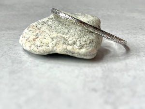 Dainty Sterling Silver Floral Cuff Bracelet