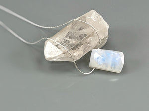 Moonstone Necklace Sterling Silver Gemstone Pendant