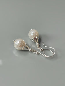 Pearl Earrings Dangle Sterling Silver Dainty Pearl Drop Earrings handmade pearl jewelry minimalist wedding earrings gifts for bridesmaids