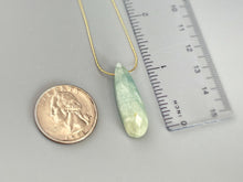 Load image into Gallery viewer, Aquamarine Necklace 14k gold, Sterling Silver Gemstone Pendant