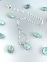 Load image into Gallery viewer, Aquamarine Necklace Sterling Silver