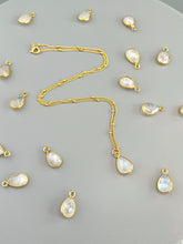 Load image into Gallery viewer, Moonstone Necklace 14k Gold Fill Dainty Gemstone Pendant Necklace