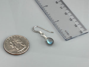 Dainty Labradorite earrings Sterling Silver, 14k Gold fill