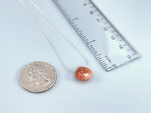 Load image into Gallery viewer, Sunstone Necklace  Dainty Oregon Sunstone Gemstone Pendant