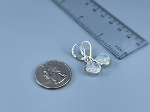 Moonstone Earrings Dangle Sterling Silver Minimalist Jewelry