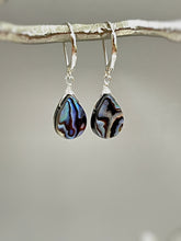 Load image into Gallery viewer, Abalone Shell Earrings 14k Gold, Sterling Silver Summer Jewelry