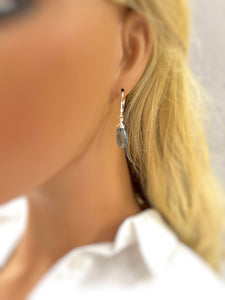 London Blue Topaz Quartz earrings