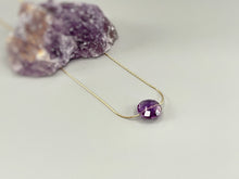 Load image into Gallery viewer, Dainty Amethyst Necklace Gold, Silver