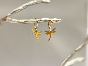 Dragonfly Earrings dangle Gold, Silver, Rose Gold Handmade Dragonfly Jewelry gifts for her dangly Artisan Handmade Jewelry for bridesmaids