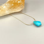 Turquoise Necklace Gold, Sterling Silver Handmade Turquoise Jewelry Choker