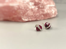 Load image into Gallery viewer, Raw Ruby Earrings 14k Gold Fill, Silver, Rose Gold