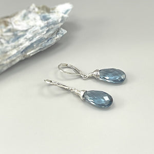London Blue Topaz Quartz earrings