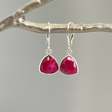 Load image into Gallery viewer, Ruby Earrings in Sterling Silver or Gold