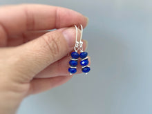 Load image into Gallery viewer, Lapis Lazuli Earrings dangle, 14k gold, sterling silver boho dangly blue gemstone lightweight everyday jewelry for women December Birthstone