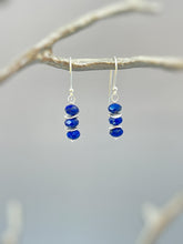 Load image into Gallery viewer, Lapis Lazuli Earrings dangle, 14k gold, sterling silver boho dangly blue gemstone lightweight everyday jewelry for women December Birthstone