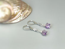 Load image into Gallery viewer, Amethyst Star earrings February Birthstone Jewelry
