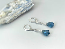 Load image into Gallery viewer, London Blue Topaz and Crystal earrings dangle