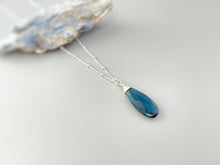 Load image into Gallery viewer, London Blue Necklace Handmade Topaz Quartz pendant Silver,  gold, Rose Gold
