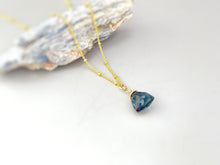 Load image into Gallery viewer, London Blue Topaz Quartz Necklace Gold, Silver, Rose Gold