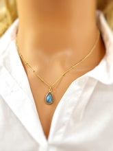 Load image into Gallery viewer, Facetted Labradorite Necklace Sterling Silver, 14k Gold