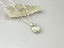 Load image into Gallery viewer, Green Amethyst Necklace Sterling Silver