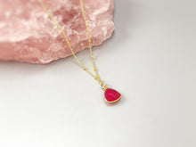 Load image into Gallery viewer, Ruby Necklace Gold