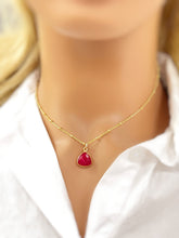 Load image into Gallery viewer, Ruby Necklace Gold