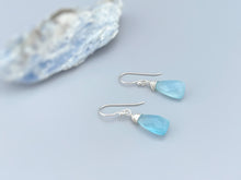 Load image into Gallery viewer, Blue Chalcedony earrings dangle Sterling Silver, 14k Gold fill Rose Gold