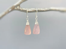 Load image into Gallery viewer, Pink Chalcedony earrings dangle Sterling Silver, Gold, Rose Gold